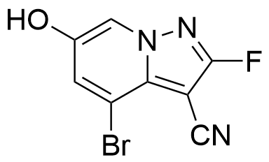 4-bromo-2-fluoro-6-hydroxypyrazolo[1,5-a]pyridine-3-carbonit