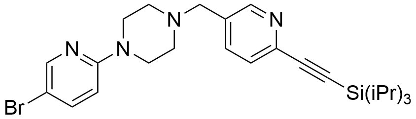 1-(5-bromopyridin-2-yl)-4-((6-((triisopropylsilyl)ethynyl)py