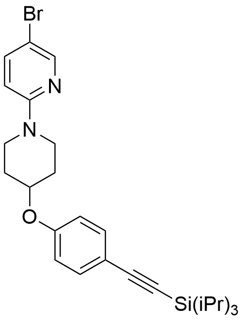 5-bromo-2-(4-(4-((triisopropylsilyl)ethynyl)phenoxy)piperidi